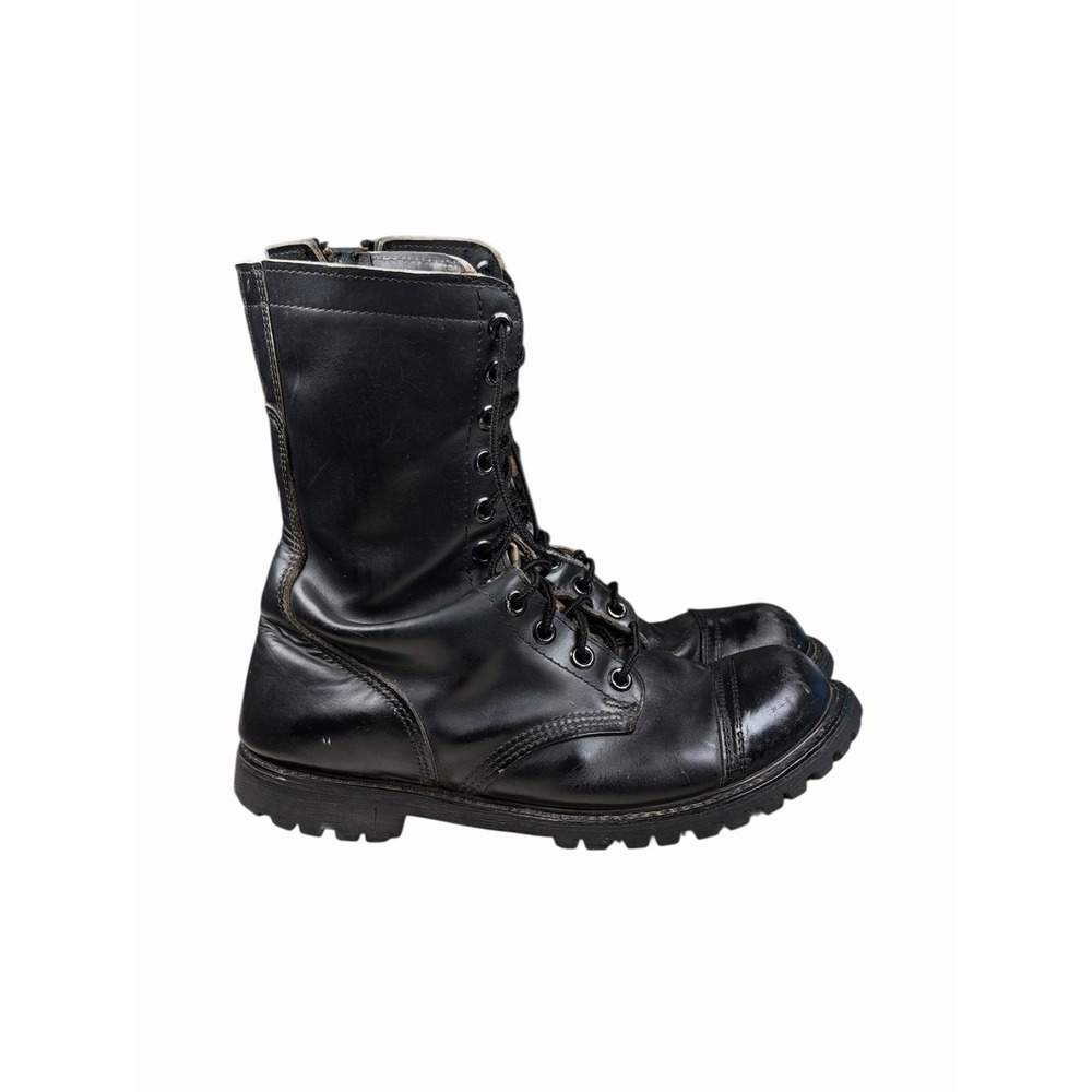 Vintage USA Carolina Men Sz 10.5 R Black Leather Military Paratrooper Jump Boots